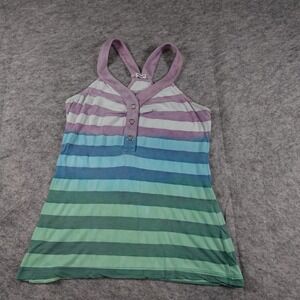 Splendid Top Womens Extra Small Blue Green Purple Striped Racerback Tank